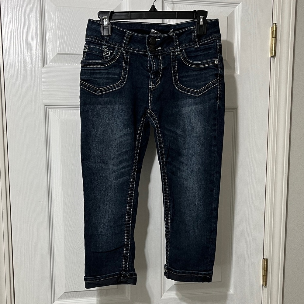 No Boundaries Dark Blue Capris